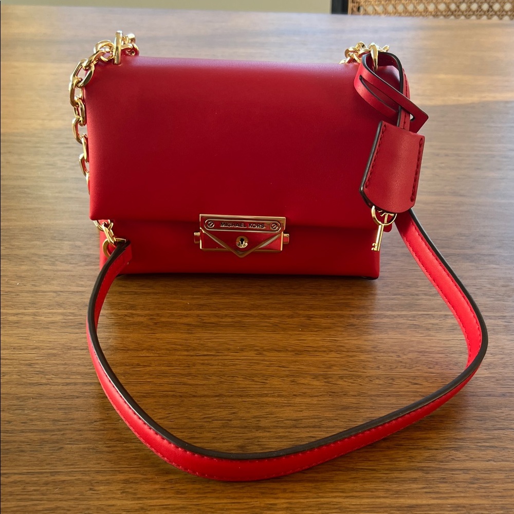 LIKE NEW Michael Kors Cherry Red Crossbody Bag